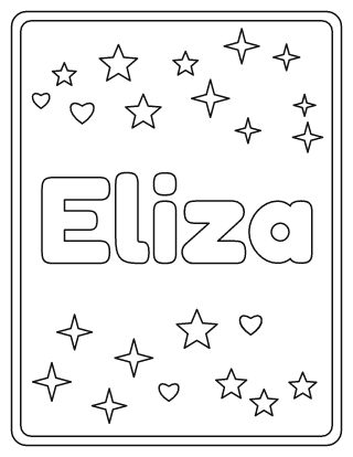 Eliza Name Coloring Page
