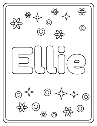 Ellie Name Coloring Page