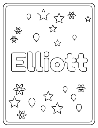 Elliott Name Coloring Page