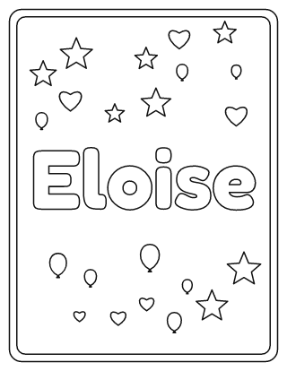 Eloise Name Coloring Page