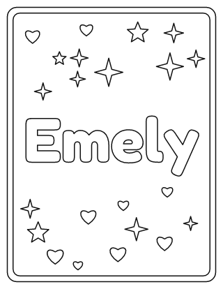 Emely Name Coloring Page