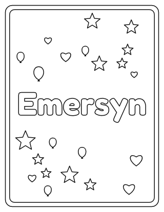 Emersyn Name Coloring Page