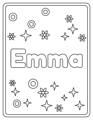 Emma Name Coloring Page