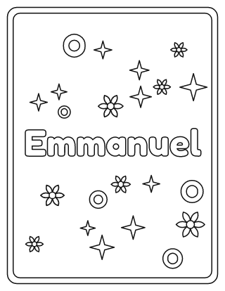 Emmanuel Name Coloring Page