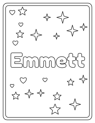 Emmett Name Coloring Page