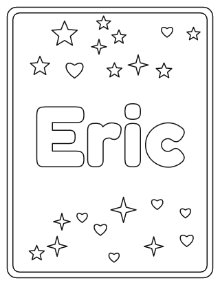 Eric Name Coloring Page