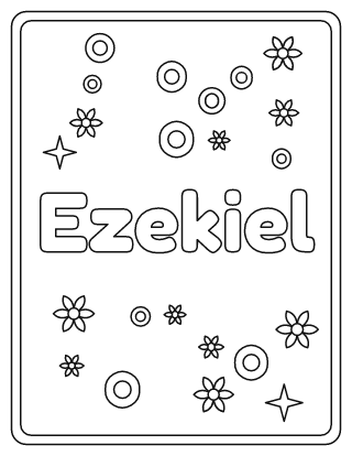 Ezekiel Name Coloring Page