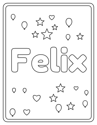Felix Name Coloring Page