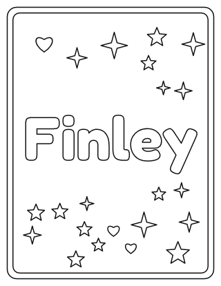 Finley Name Coloring Page