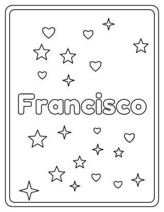 Francisco Name Coloring Page