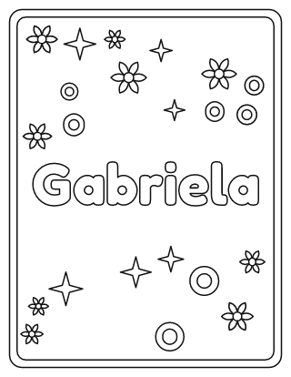 Gabriela Name Coloring Page