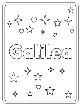 Galilea Name Coloring Page