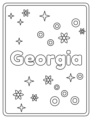 Georgia Name Coloring Page