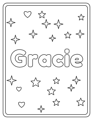 Gracie Name Coloring Page