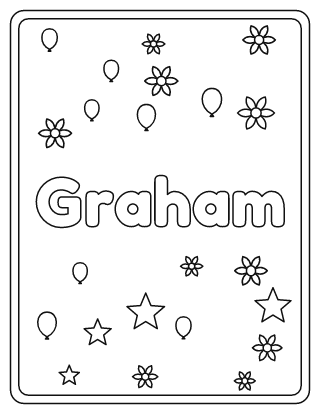 Graham Name Coloring Page