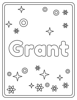 Grant Name Coloring Page