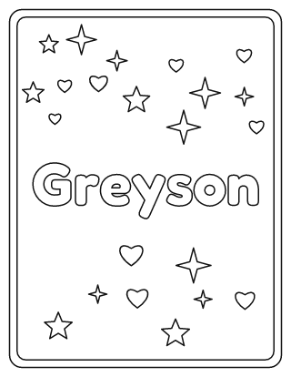 Greyson Name Coloring Page