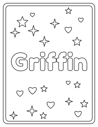 Griffin Name Coloring Page
