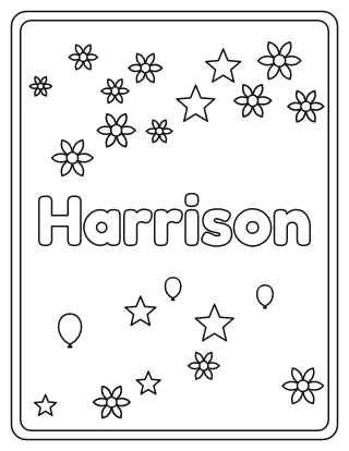 Harrison Name Coloring Page