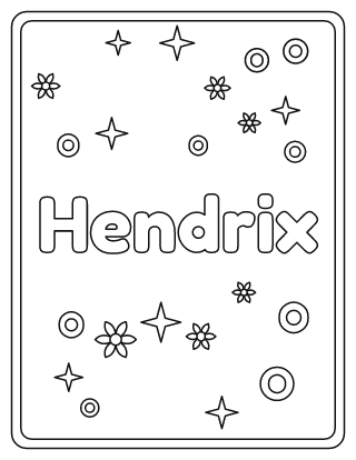 Hendrix Name Coloring Page