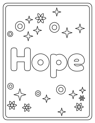 Hope Name Coloring Page