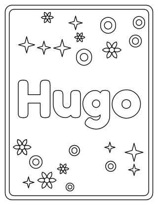 Hugo Name Coloring Page