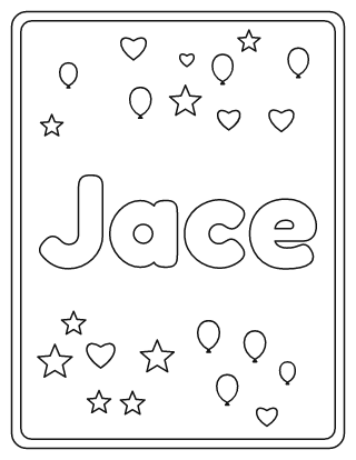 Jace Name Coloring Page