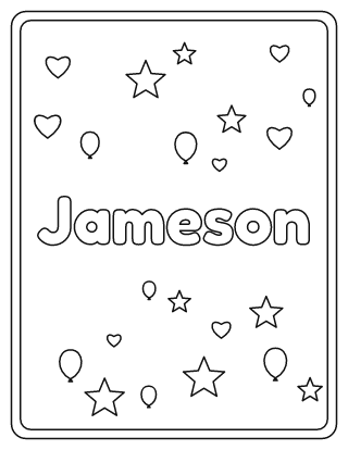 Jameson Name Coloring Page