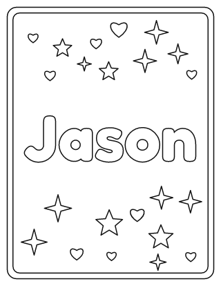 Jason Name Coloring Page