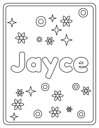 Jayce Name Coloring Page