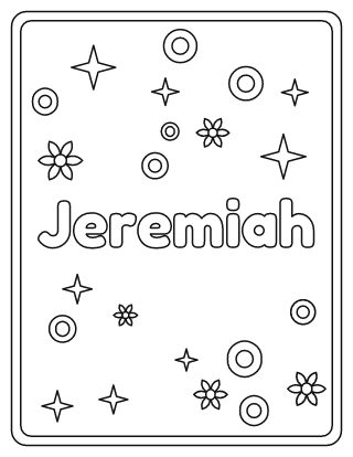 Jeremiah Name Coloring Page