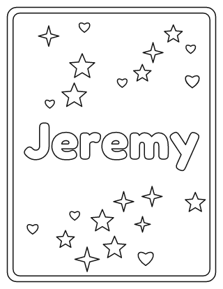 Jeremy Name Coloring Page
