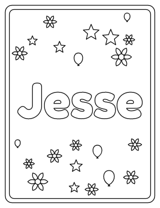 Jesse Name Coloring Page