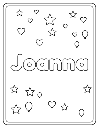 Joanna Name Coloring Page