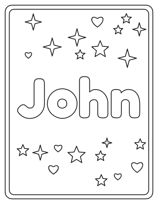John Name Coloring Page