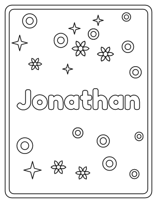 Jonathan Name Coloring Page