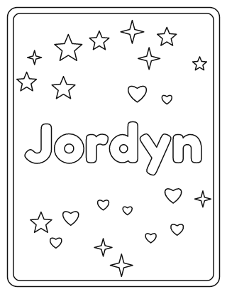 Jordyn Name Coloring Page