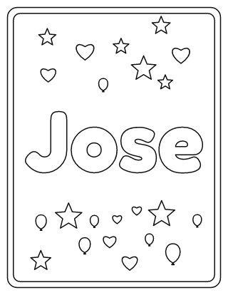 Jose Name Coloring Page
