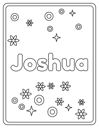 Joshua Name Coloring Page