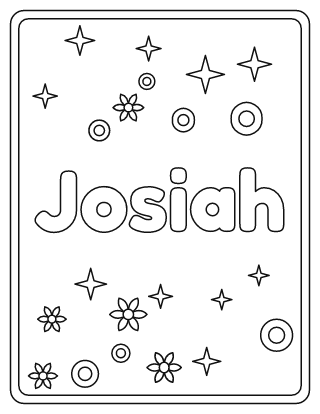 Josiah Name Coloring Page