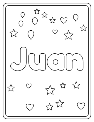 Juan Name Coloring Page