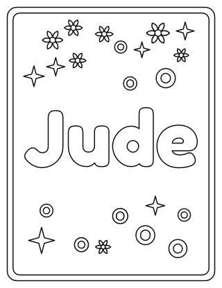 Jude Name Coloring Page