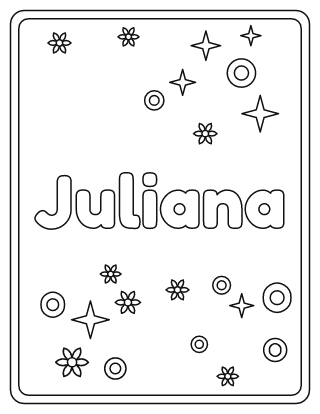Juliana Name Coloring Page