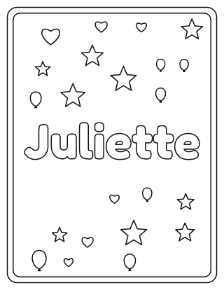 Juliette Name Coloring Page