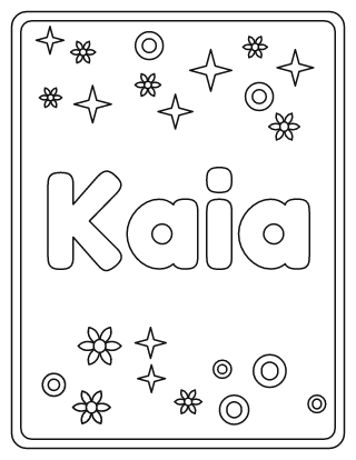 Kaia Name Coloring Page