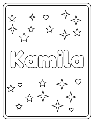 Kamila Name Coloring Page