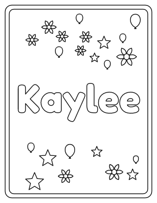 Kaylee Name Coloring Page