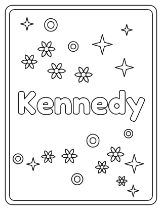 Kennedy Name Coloring Page