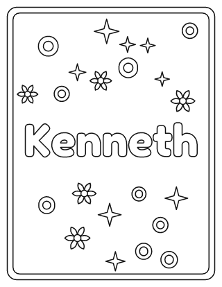 Kenneth Name Coloring Page