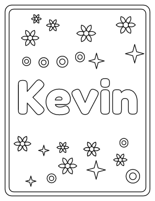 Kevin Name Coloring Page